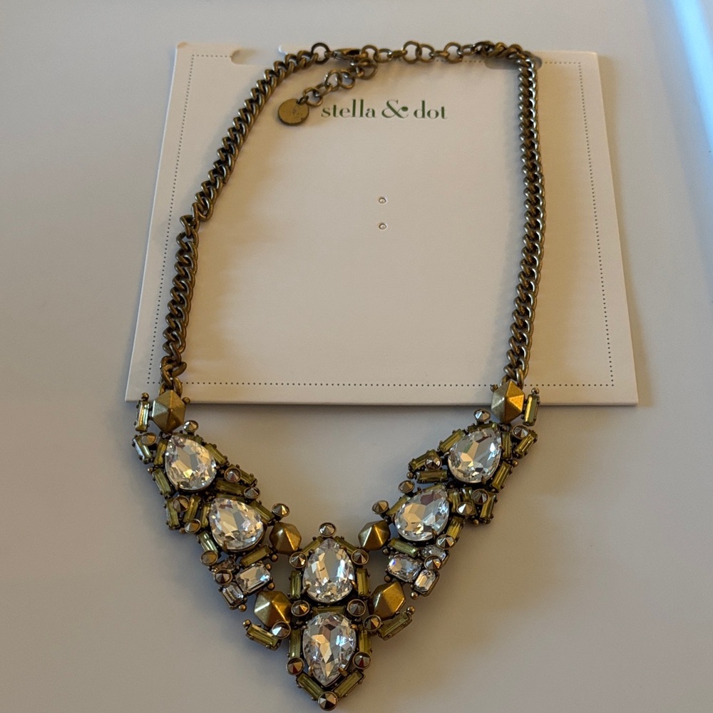 Stella & Dot Crystal Embellished Necklace